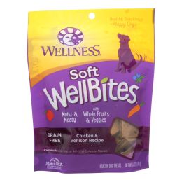 Wellness Soft Wellbites Chicken & Venison Recipe Natural Dog Treats - Case of 8 - 6 OZ